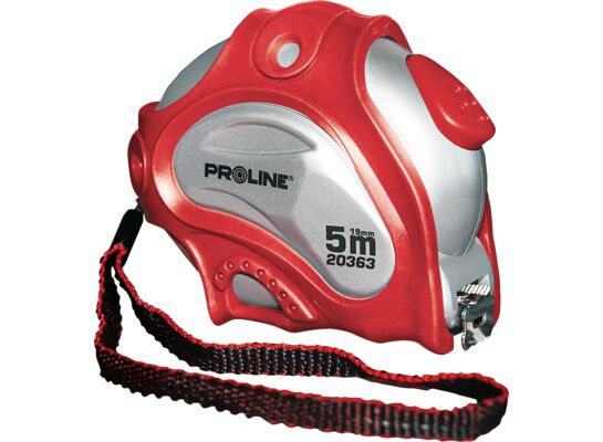 Miara zwijana 8 m x 25 mm dwustronna biała magnes nylon CE Proline