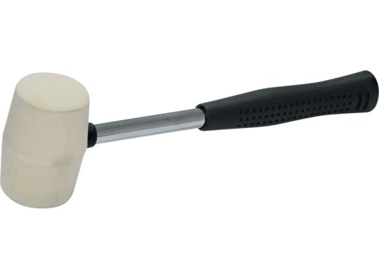 Młotek gumowy blacharski 450 g fi 65 mm biały rękojeść metal - guma