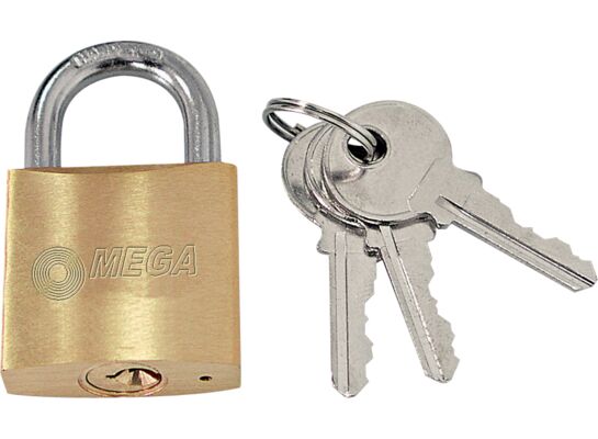 Kłódka mosiężna wzmocniona hartowany kabłąk 40 mm 1 sztuka skin pack