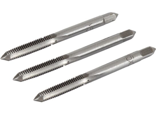 Gwintownik 3 mm 3 sztuki pudełko plastikowe