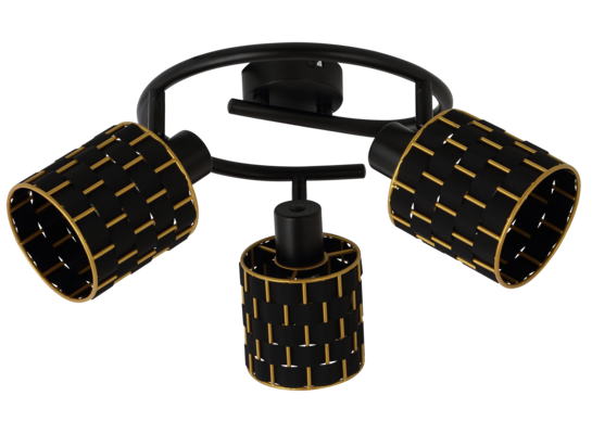 Spirala Thiago czarna 3x E14 40W