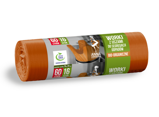 Worki do segregacji 60 l bio 16 sztuk