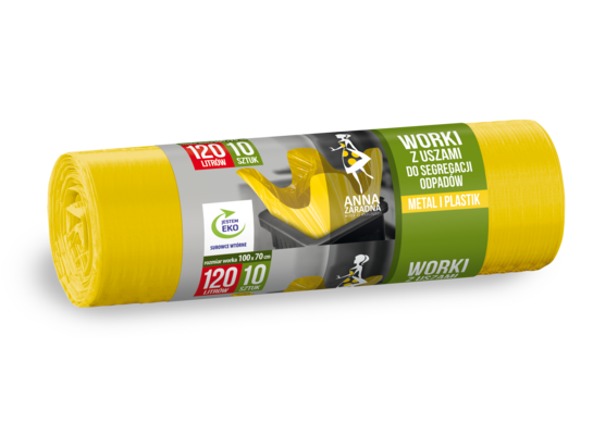 Worki do segregacji plastik 120 l 10 sztuk