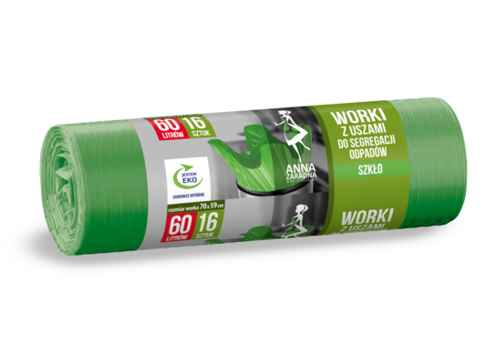 Worki do segregacji 60 l szkło 16 sztuk