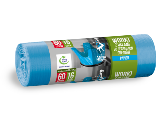 Worki do segregacji 60 l papier 16 sztuk