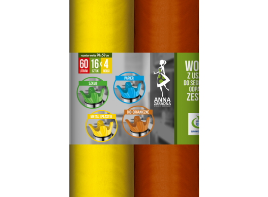 Worki do segregacji zestaw 60 l 4x16 sztuk