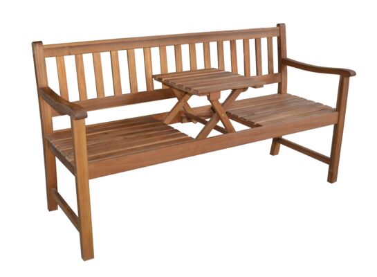 Ławka z rozkładanym stolikiem 159 x 60 cm