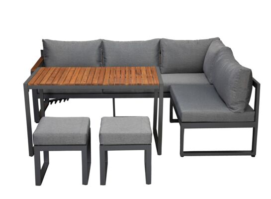 Zestaw ogrodowy Lyric 2 sofy 2 pufy i stół