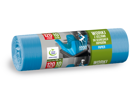Worki do segregacji papier 120 l 10 sztuk