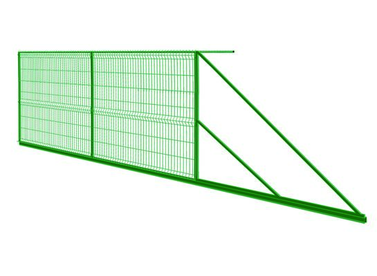 Brama przesuwna 3D 1,7 x 4 m prawa zielony RAL 6005 POLBRAM