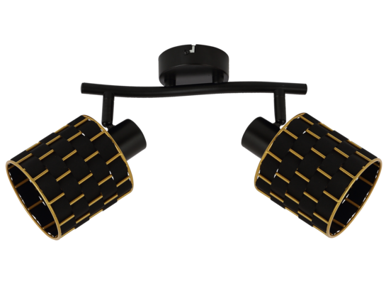 Listwa Thiago czarna 2x E14 40W