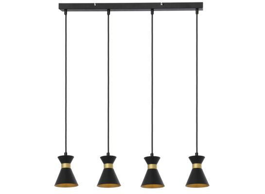 Lampa wisząca Breda czarno-złota 4x E14 40W