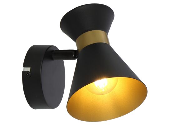 Kinkiet Breda czarno-złoty 1x E14 40W