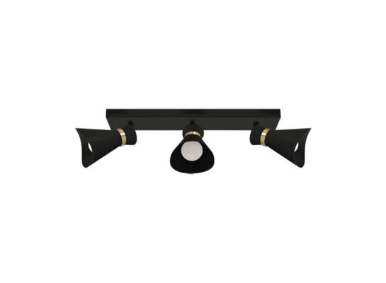 Oprawa ścienno-sufitowa LORETA SPT E14 3L black/golden strühm