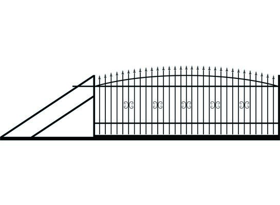 Brama przesuwna Damian 4 m lewa