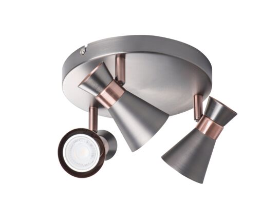 Oprawa ścienno-sufitowa MILENO EL-30 srebrno-miedziany