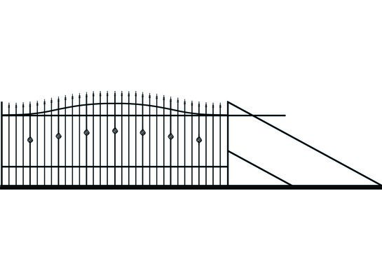 Brama przesuwna Darek 4 m prawa