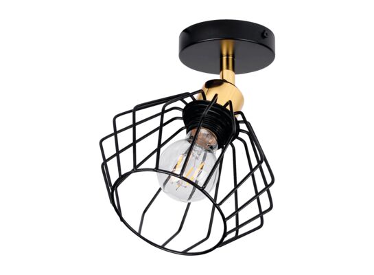 Kinkiet DEBE KingBerry E27 10 W czarny/złoty