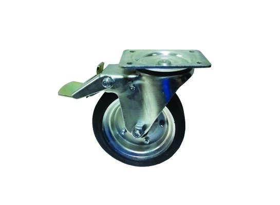 Koło z hamulcem stal/teflon 20 cm