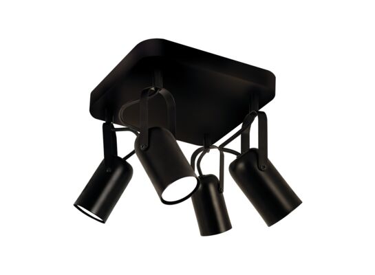 Oprawa ścienno-sufitowa LOFTA GU10 4D black strühm