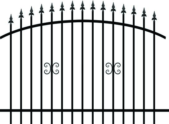 Przęsło Damian 200 x 100-120 cm czarny