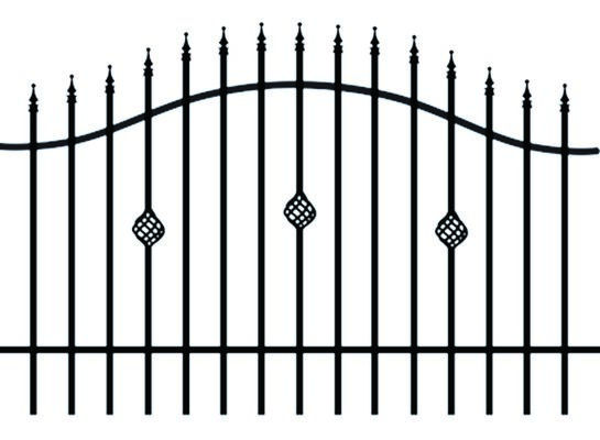 Przęsło Darek 200 x 100 - 120 cm czarny