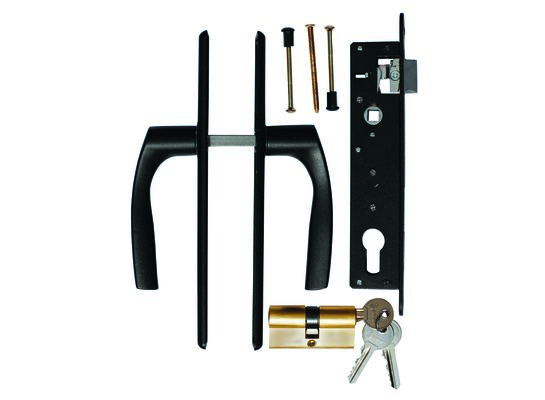 Zestaw elementów do furtki ocynk czarny Polbram