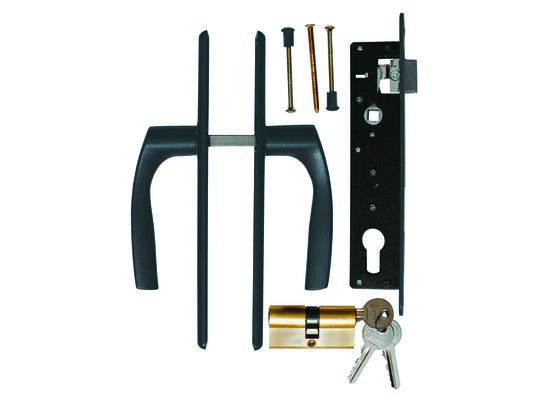 Zestaw elementów do furtki ocynk antracyt struktura Polbram