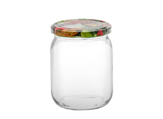 Słoiki 500 ml z nakrętką nadruk 6 sztuk