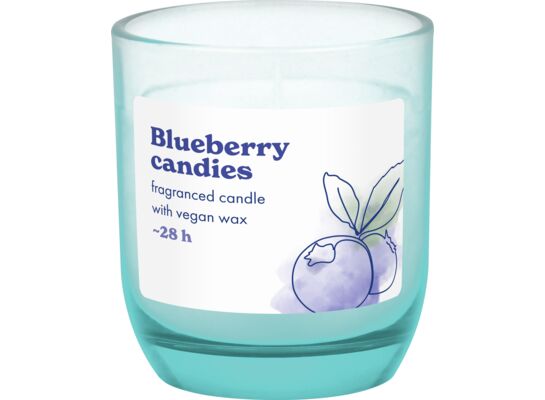 Swieca zapachowa w szkle Blueberry candies 28 h