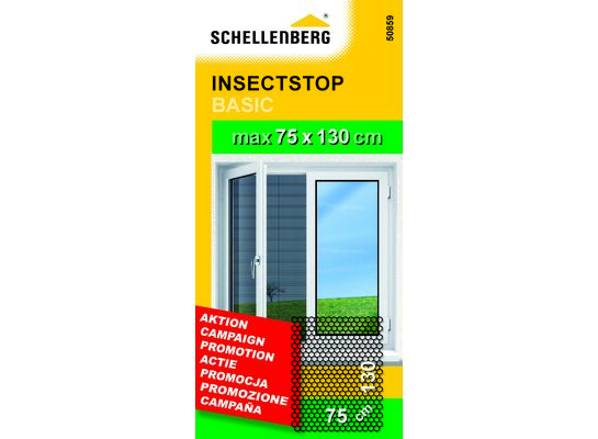 Siatka na okno 75 x 130 cm czarna