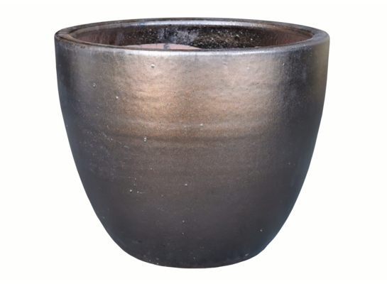 Donica mrozoodporna Glazed Egg Pot Bronze 30 x 26 cm brązowy