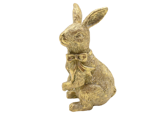Figurka wielkanocna królik 9,7 cm złoty