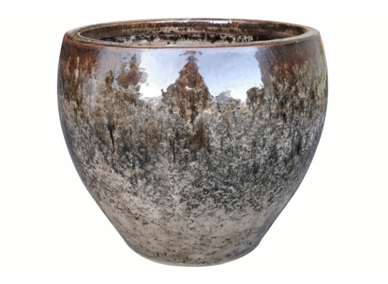 Donica mrozoodporna Glazed Belly Falling Brown 31 x 25 cm brązowy