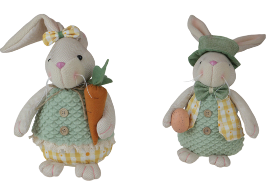 Figurka wielkanocna tekstylna zając 40 cm