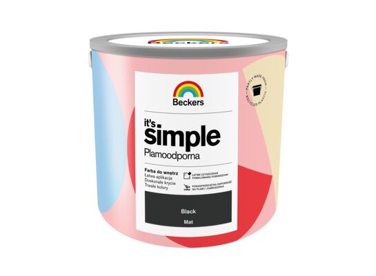 Farba plamoodporna IT'S SIMPLE Black 2,5 l Beckers