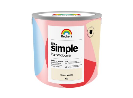 Farba plamoodporna IT'S SIMPLE Sweet Vanilla 2,5 l Beckers