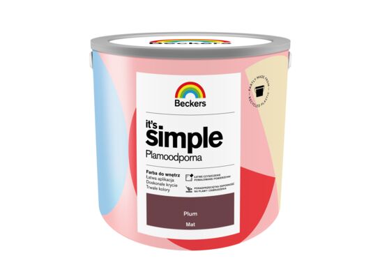 Farba plamoodporna IT'S SIMPLE Plum 2,5 l Beckers
