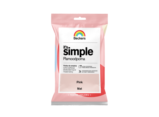 Farba plamoodporna IT'S SIMPLE Tester Pink Beckers