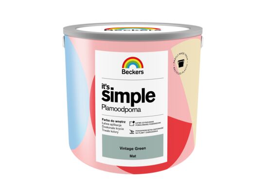 Farba plamoodporna IT'S SIMPLE Vintage Green 2,5 l Beckers