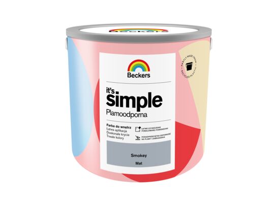 Farba plamoodporna IT'S SIMPLE Smokey 2,5 l Beckers