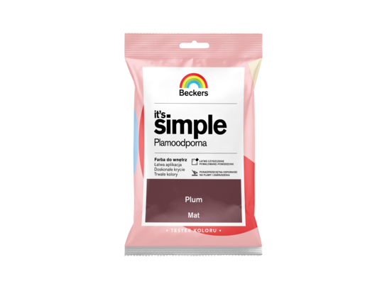Farba plamoodporna IT'S SIMPLE Tester Plum Beckers