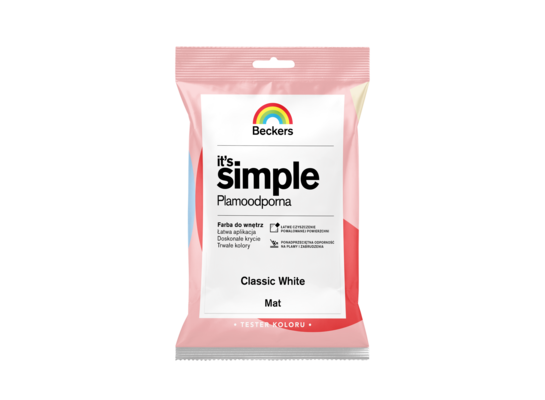 Farba plamoodporna IT'S SIMPLE Tester Classic White Beckers