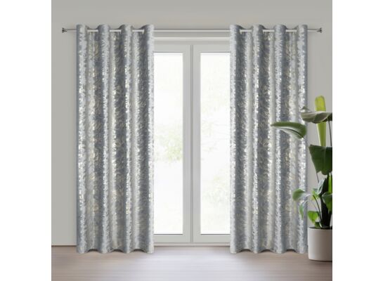 Zasłona gotowa na przelotkach Doris 140 x 250 cm szary