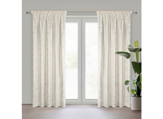 Zasłona gotowa na taśmie Doris 140 x 270 cm kremowy