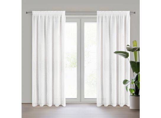 Firana gotowa na taśmie Lucila 140 x 270 cm biało-szary