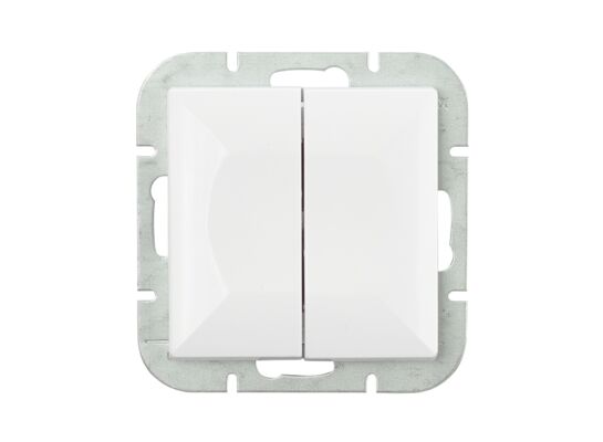 Łącznik podwójny perła, WP-2P biały, p/t 10 a, 250 v, świecznikowy