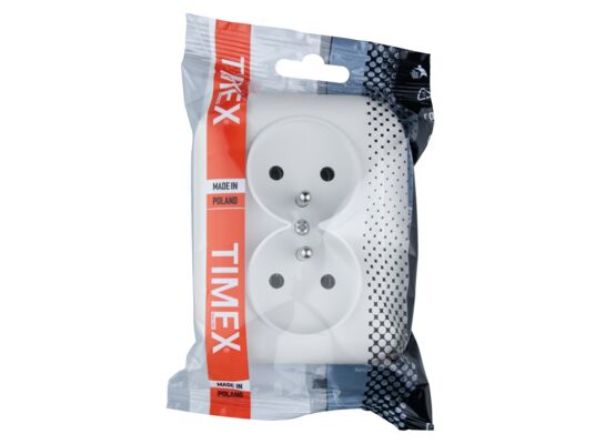 Gniazdo podwójne podtynkowe GPT-6T biały