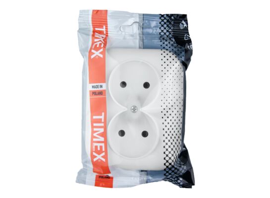 Gniazdo podwójne podtynkowe GPT-5T biały