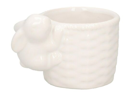 Osłonka ceramiczna z zajączkiem 10,5 x 7,5 x 7,3 cm